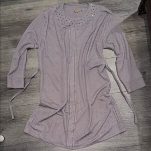 Chico's Light Purple Embellished Tunic